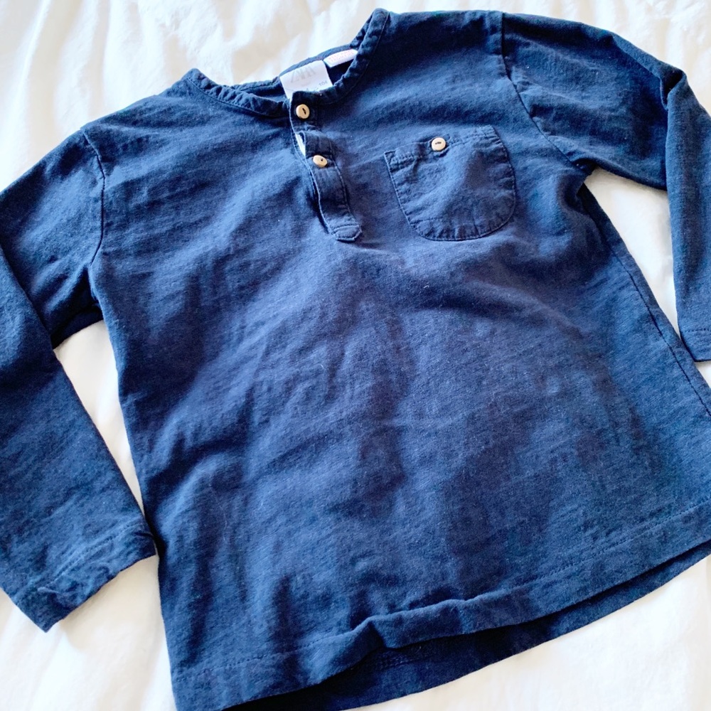 3/$20 ZARA Henley Tee Shirt 3-4